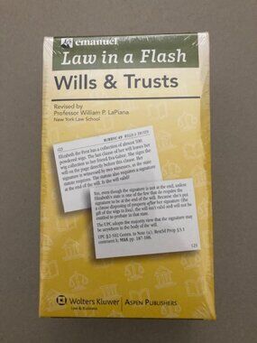 (New) Emanuel Law in a Flash (Flashcards) for Wills & Trusts